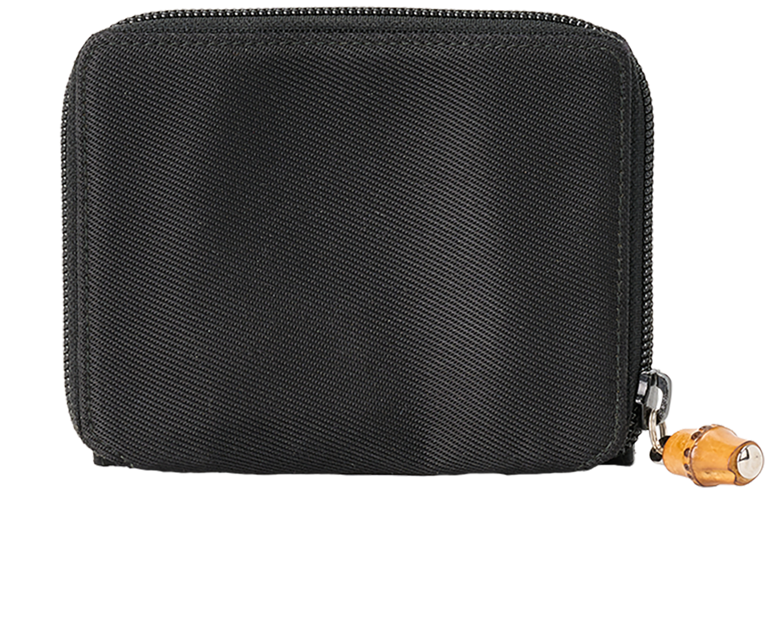 Gucci Bamboo Wallet, &pound;120, Accessories, Black, Nylon/Patent Leather, Back view